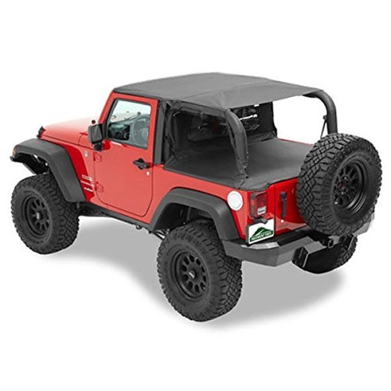 Pavement Ends by Bestop 41424-35 Black Diamond Cab Curtain for 2007-2018 Wrangler JK 2-Door - Image 1