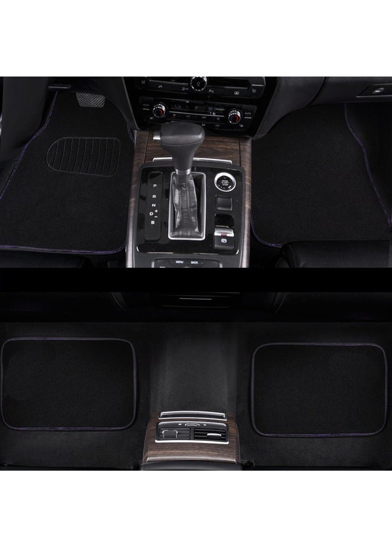 RATSAW Universal Fit Car Floor Mat Premium velvet Car Floor Mats  fit for SUV Trucks sedans Vans Set of 5 Black  - Image 4