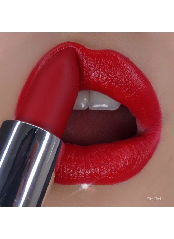 BellaPierre Matte Lipstick with 100% Natural Non-Toxic Formulation | Cruelty & Paraben Free | Long Lasting Nourishing Color & Sun Protection – Fire Red  - Image 3