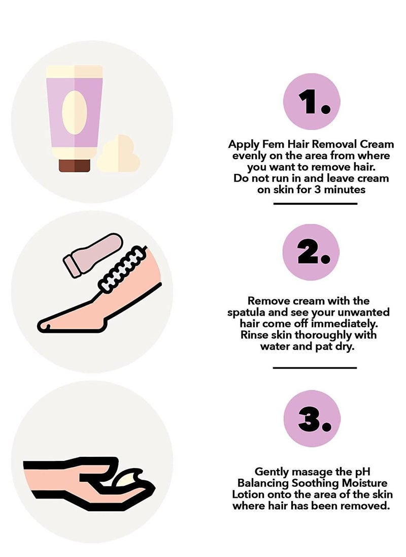 fem USA Hair Removal Cream With Blossom Flowers 120 Gm  - Image 5