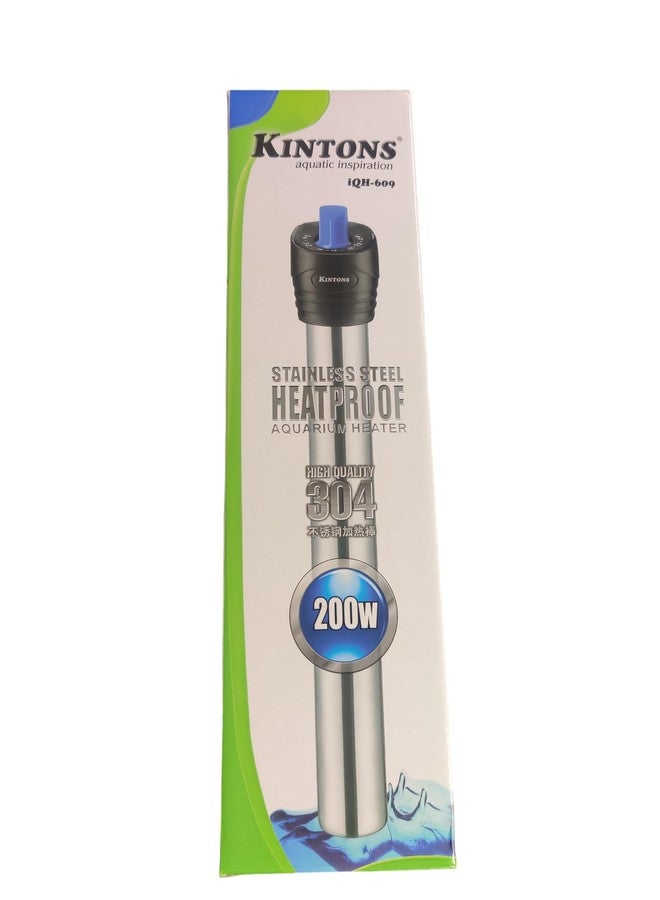 Kintons Stainless Steel Aquarium Water Heater Fully Submersible (IQH-200W) - Image 1