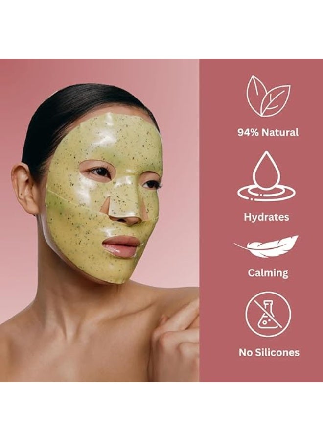 HFRUI  Green Tea Mask – Calming Peel Off Mask for Face – tea polyphenols-Deep Cleansing & Hydrating Green Tea Facial Mask for Smooth, Radiant Skin (4 units) - Image 2
