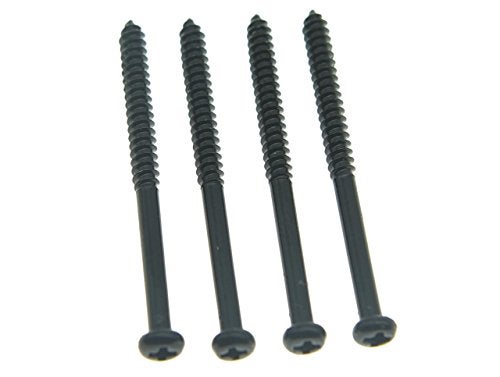 KAISH Pack of 20 Bass Guitar Mounting Screws and Springs for Precision P or J Bass and P90 Soap Bar Pickups - Black - Image 3