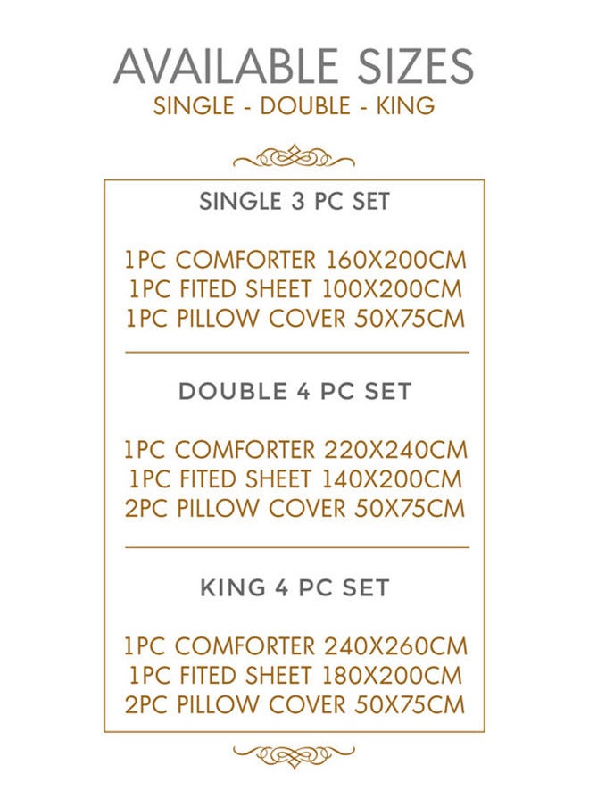 Hotel Linen Klub - Down Alternative Comforter  Set -Ultra Soft Brushed Stripe Microfiber Fabric, 200GSM Soft Fibersheet Filling, Size : King  240 x 260cm  Chocolate - Image 1