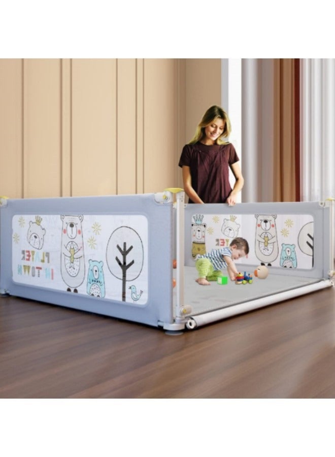 GGEROU Baby Playpen, Fold Down Safety Playpen for Toddlers ,Extra Large & Reliable Play Center for Infants with Anti-Slip Suckers and Super Soft Breathable Mesh, 180 * 150cm - Image 5
