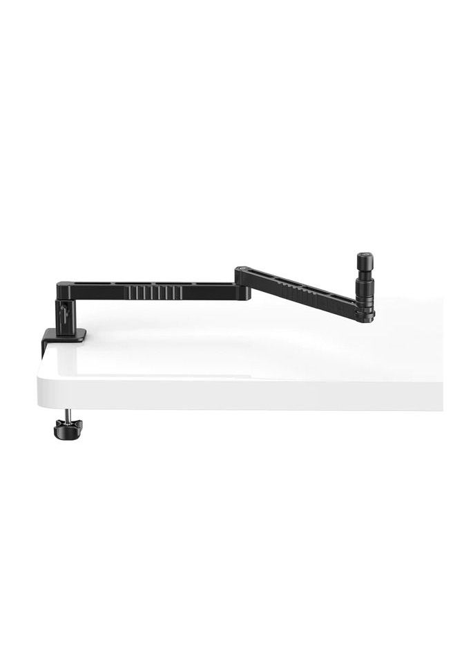 Ulanzi - Low Profile Mic Arm  Aluminum Mic Arm Desk Mount 360° Rotatable Foldable Microphone Low Arm for Podcast Streaming Gaming Radio Studio  for Most Mics - Image 1