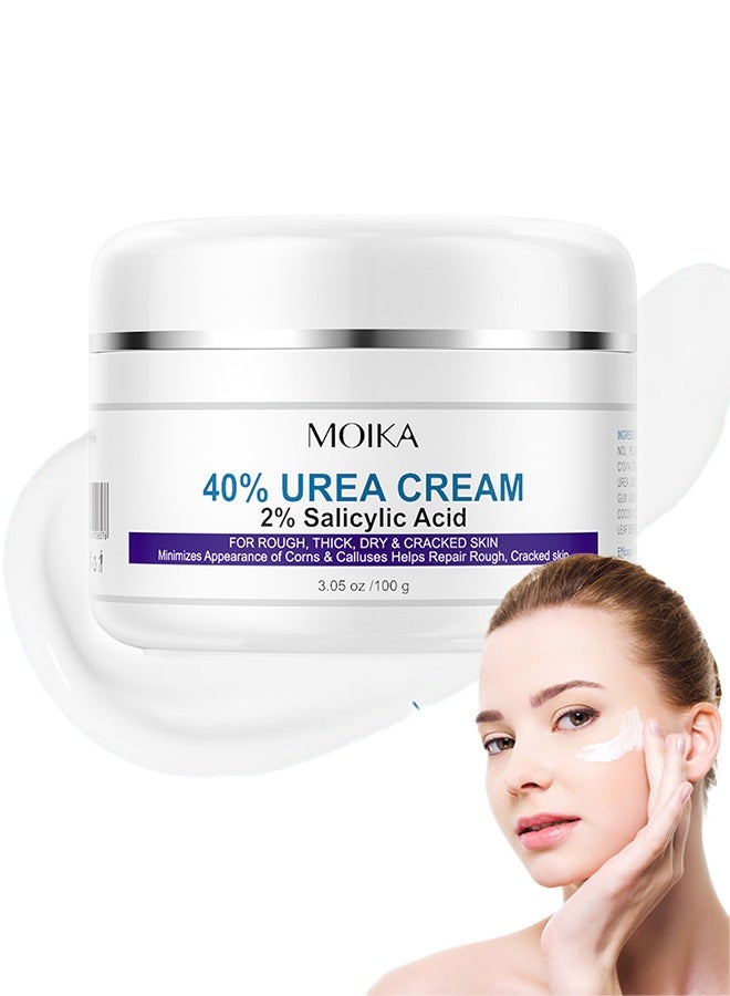 MOIKA Anti-Cracking Nourishing and Moisturizing Hand and Foot Cream，40% Urea Cream plus Salicylic Acid 2%, Softens Cuticles on Rough Skin of Hands and Feet  - Image 1