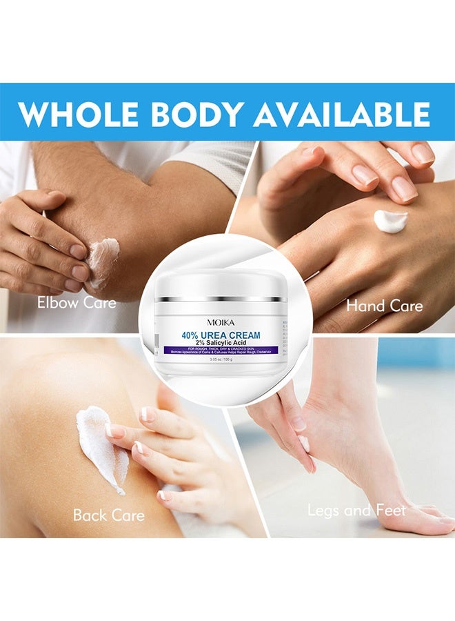 MOIKA Anti-Cracking Nourishing and Moisturizing Hand and Foot Cream，40% Urea Cream plus Salicylic Acid 2%, Softens Cuticles on Rough Skin of Hands and Feet  - Image 2
