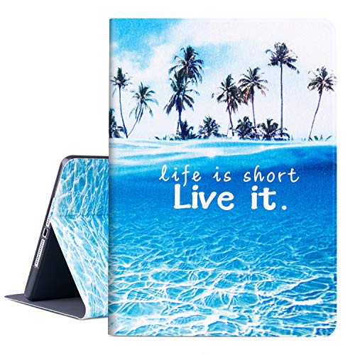 Vimorco for iPad 9.7 inch 2018/2017 Case, Premium Leather Case, Protective Hard Shell Cover for Apple iPad Air 1/2 for iPad 6th/5th Generation with Auto Wake/Sleep, Beach - Image 1