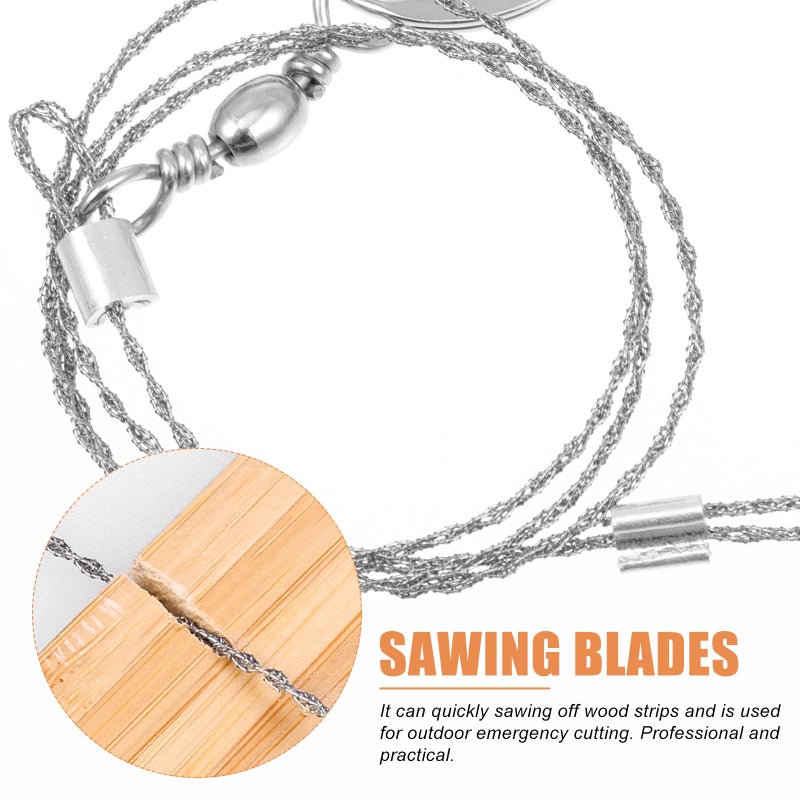 3Pcs Professional Stainless Steel Emergency Wire Saws with Iron Rings and Carry Case for Outdoor Survival Camping Hiking - Image 4