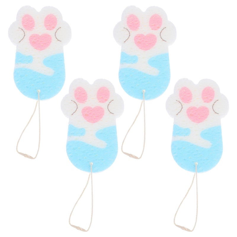 4 Pack Cat Paw Compressed Cellulose Dish Sponges High Absorbency Oil Resistant Kitchen Scrubbers - Image 2