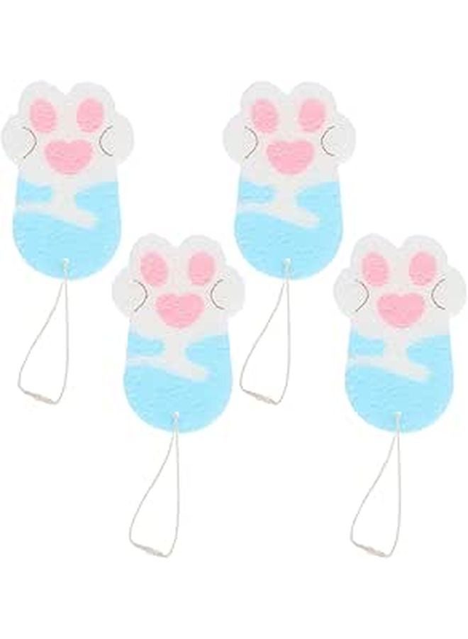 4 Pack Cat Paw Compressed Cellulose Dish Sponges High Absorbency Oil Resistant Kitchen Scrubbers - Image 1