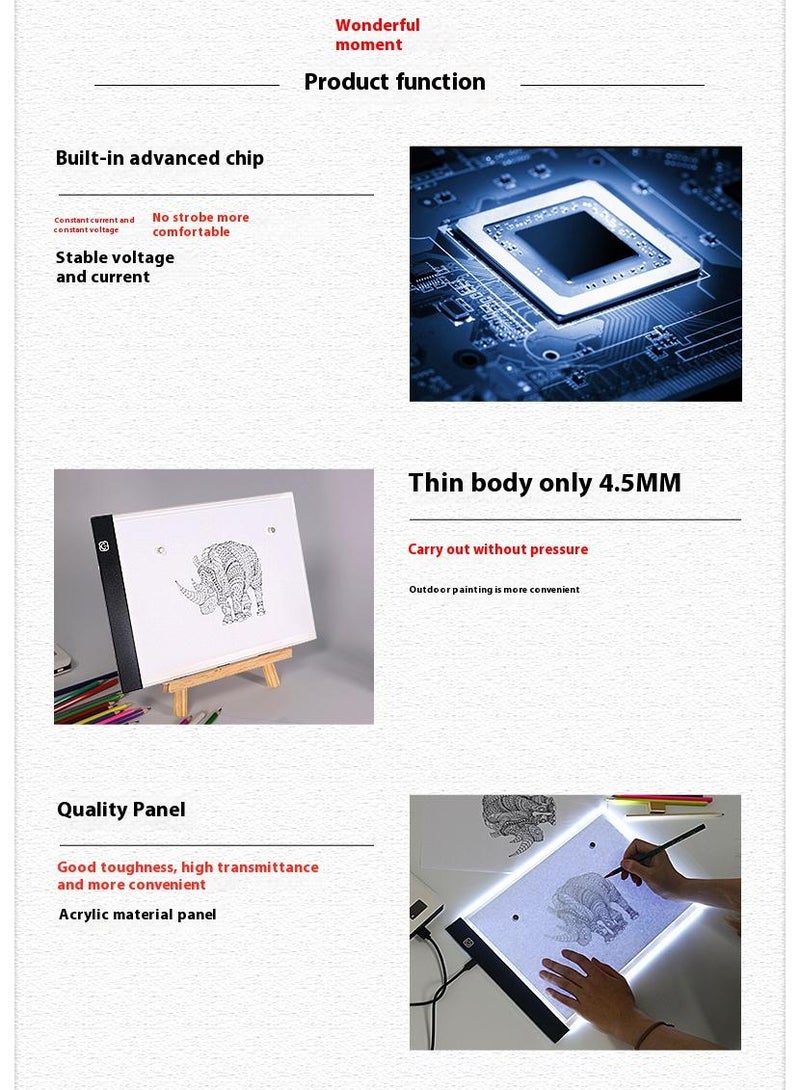 general Portable A3 LED Light Box Drawing Tracer Copy Board - Image 4
