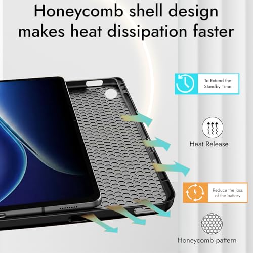 Robustrion Cover for OnePlus Pad Go 2 12.1 inch Cover Case with Pencil Holder, Trifold Cover Case for OnePlus Go 2 Tablet Cover [Auto Sleep Wake Support] - Hippy - Image 4