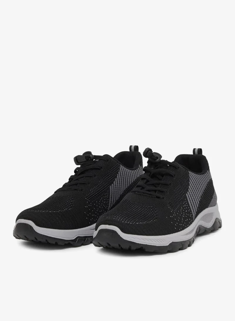 Styli Active Striped Lace Up Sneakers