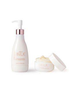 josie maran Argan Milk Intense Hydration Body Care Set Hydrating Body Serum + Night Cream With A Lightweight Texture Fastabsorbing Skin Care Set With 100% Pure Argan Oil (2 Piece Set)  - Image 1