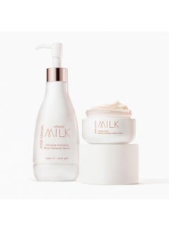 josie maran Argan Milk Intense Hydration Body Care Set Hydrating Body Serum + Night Cream With A Lightweight Texture Fastabsorbing Skin Care Set With 100% Pure Argan Oil (2 Piece Set)  - Image 3