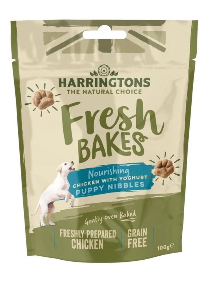 HARRINGTONS Fresh Bakes Chicken With Yogurt Puppy Nibbles 100G - Image 1