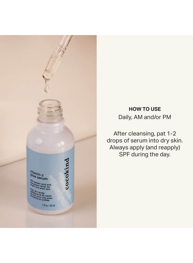 Cocokind Vitamin C Glow Serum With Azelaic Acid And Sea Grape Caviar For Bright And Even Skin 1 Fl Oz - Image 5