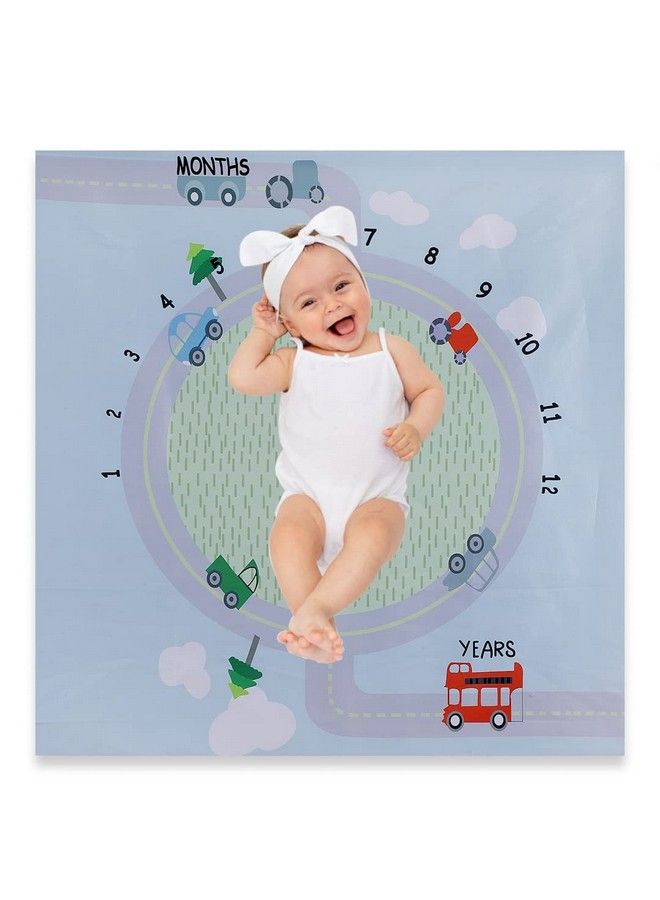 BabyMoon Designer Growth Baby Photography Propsphoto Blanket Photoshoot Bedsheet Best Baby Shower Gift (Car40 X 40 Inch) - Image 3