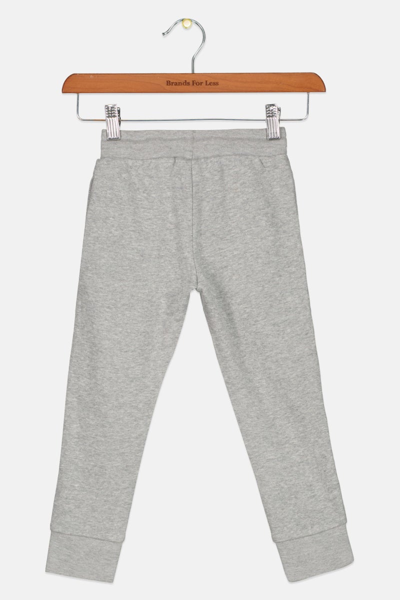 CONVERSE Toddlers Girl Drawstring Brand Logo Jogger Pant, Heather Grey - Image 2