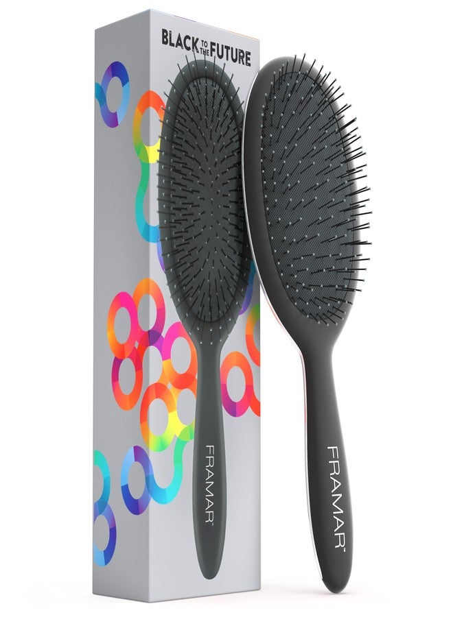 Framar Detangling Brush for Curly Hair - Hair Brushes for Women Detangler, Wet Detangler Hair Brush Wet, Wet Hairbrush For Women, Hairbrushes, Wet Hair Brush Detangler - Reduces Hair Breakage Black - Image 1