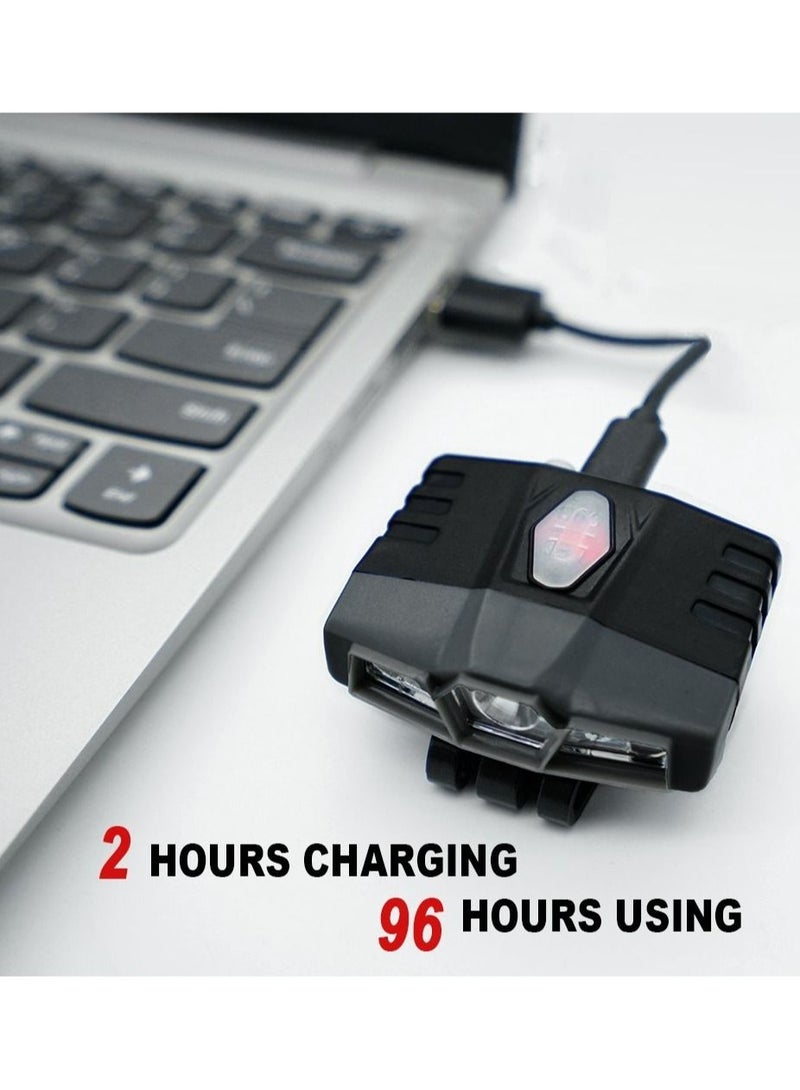 Y&D Ultra Bright Mini Hands Free LED Clip on Cap Light - Rechargeable Waterproof Hat Flashlight Headlamp for Fishing Camping Hand Work Baseball Caps(Black) - Image 2