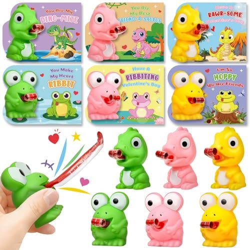 Letapapa Valentines Day Cards for Kids School 24 Pack Kids Valentines Greeting Cards with Animal Fidget Toys Valentines Day Gifts For Kids Classroom Exchange Boys Girls Valentine Party Favors Prizes - Image 1