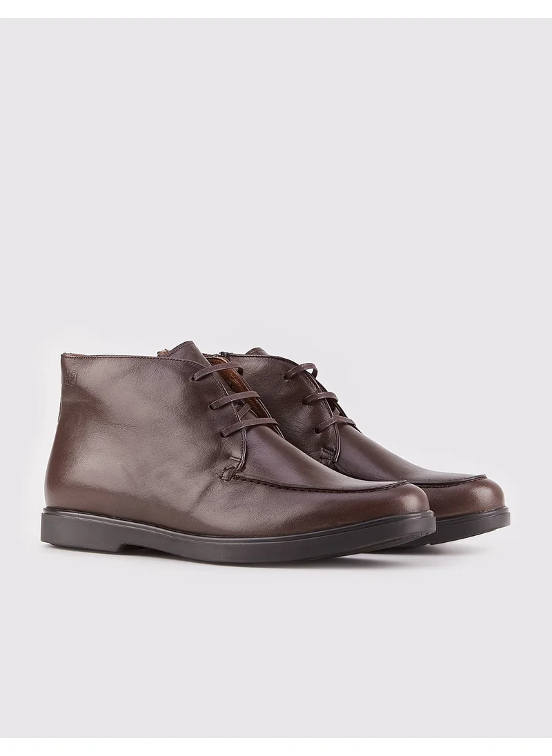 كاباني Brown Zippered Men's Casual Boots