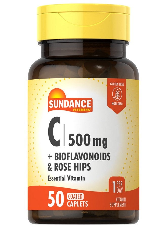 Sundance Vitamin C 500mg with Bioflavonoids and Rose HIPS | Vegetarian, Non-GMO & Gluten Free Supplement - Image 1