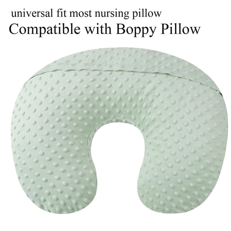 Bilokonda Dot Nursing Pillow Cover Set 2 Pack Nursing Pillow Slipcovers, Ultra Soft Compatible with Boppy Pillow,Standard Pillow for Baby Boy Girl Light Green Dinosaur - Image 4