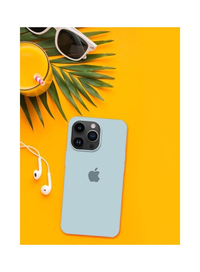 NIBEMINENT Silicone Case Cover Liquid Gel Soft Ultra Slim Shockproof Back Full Body Protection For Apple iPhone 14 Pro Max 6.7 inch Light Blue - Image 5