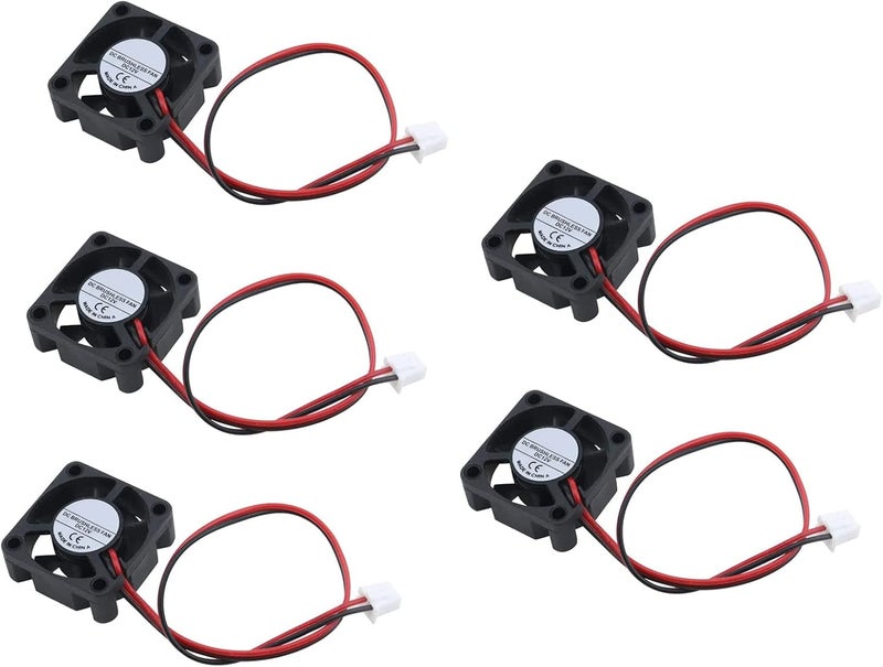 Antrader 5-Pack 3010 12V DC Brushless Cooling Fan 30x30x10mm for 3D Printer - Image 1