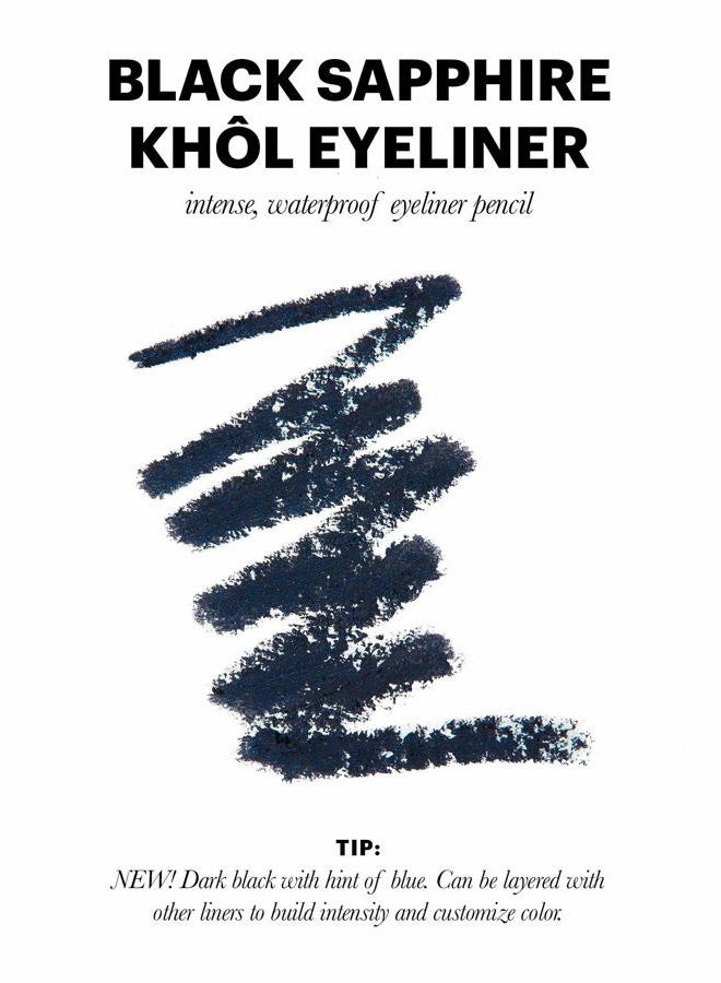 Jillian Dempsey Khôl Eyeliner | Waterproof Eyeliner Pencil with Built-in Smudger | Long-Lasting Intense Color I Black Sapphire - Image 3