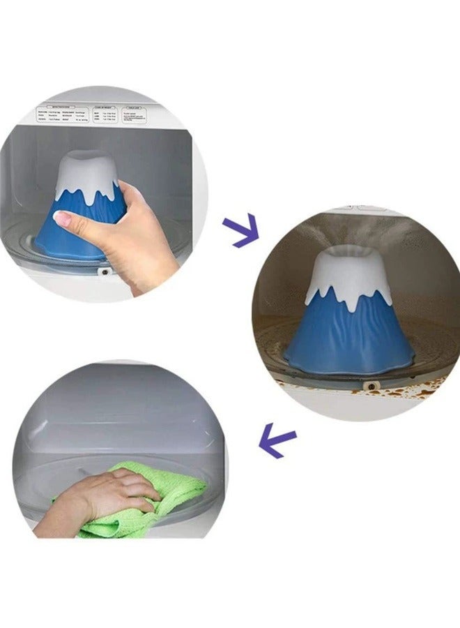 Generic Microwave Oven Cleaner With Vinegar Water Blue/White，Volcano Microwave Cleaner- Microwave Oven Steam Cleaner,High Temperature Steamer Easily Crud in Minutes Steam Cleans and Disinfects with Vinegar and Water for Kitchen  - Image 5