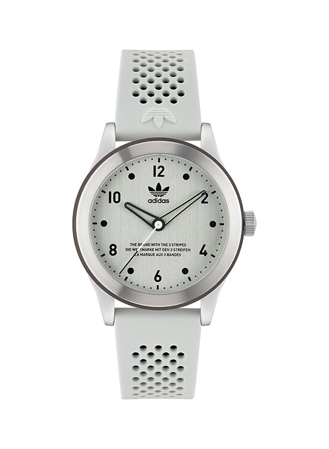 SST Case with Gunemtal Aluminum Ring White Dial White Silicone Strap