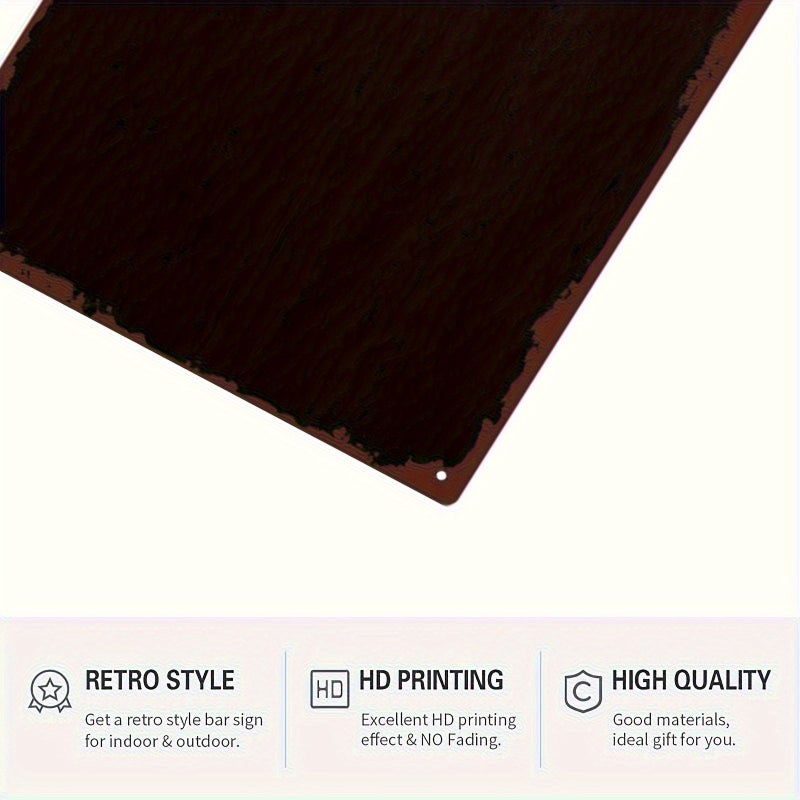 20x30cm 8x12inch Vintage Magnetic Memo Board Single Panel Frameless Metal Poster Rustic Black Wall Decor for Office Home or Classroom - Image 5