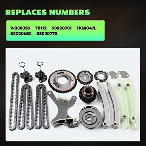 SCITOO 9-0393SD TKMI047L Timing Chain Kit Tensioner Sprocket fits for Jeep Commander Grand for Cherokee for Mitsubishi Raider for Dodge Dakota Ram 1500 4.7L V8 SOHC 2002-2007 - Image 4