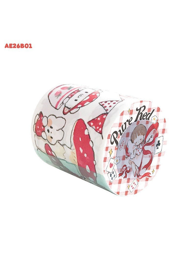 Generic King Zorro Themed Washi Tape Set Red Tone Red Red Tape-Whole Roll 