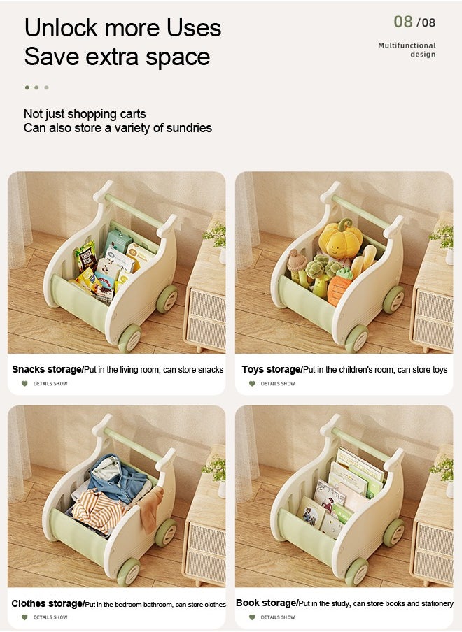 JSAITOYS - Kids Supermarket Shopping Cart Simulation Toy For Baby Storage Trolleys - Image 1