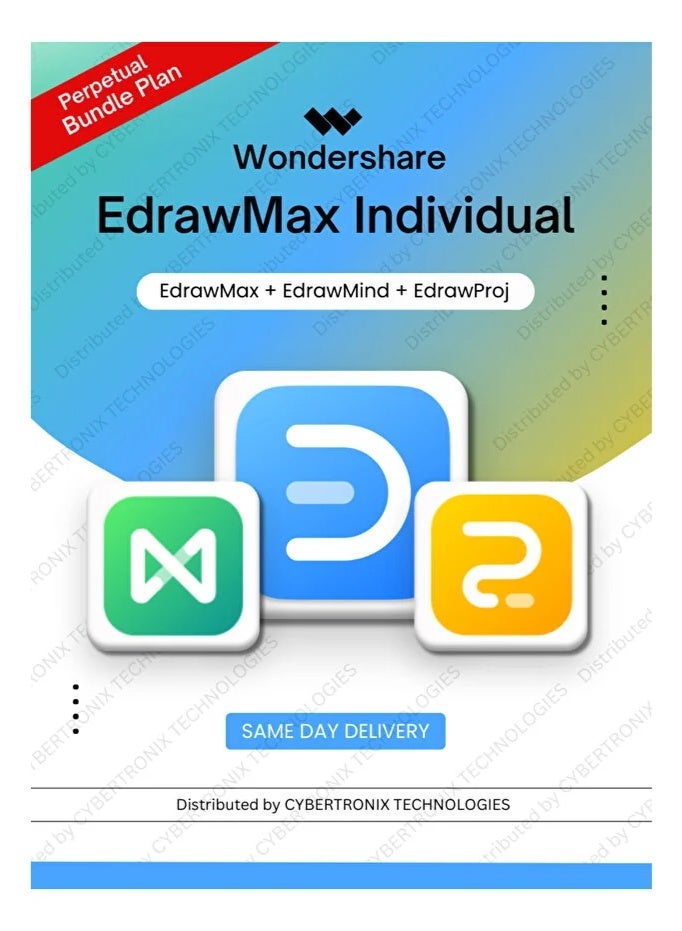 WonderShare EdrawMax Individual Perpetual Bundle | Digital License | Same Day Delivery