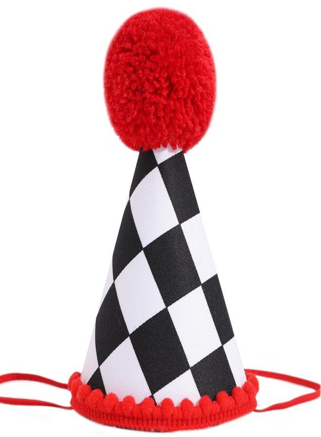 BEADED Fast One Party Birthday Hat - Racing Theme Birthday Decorations,Race Car Party Hat,Fast One Decor Cake Smash (red-1) - Image 1