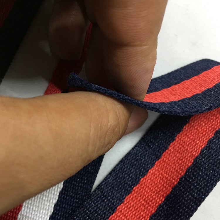 38Mm Wide Thick Color Striped Polyester Webbing Luggage Shoulder Strap Canvas Belt Accessories - Image 4