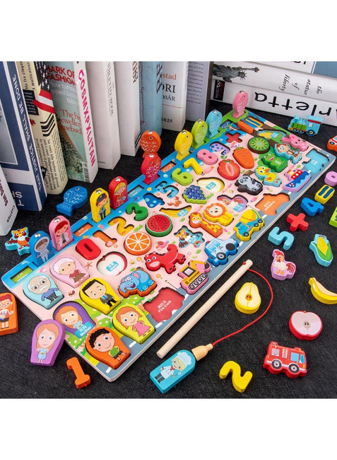 لوحة عد متعددة الوظائف للتعليم المبكر، التعرف على الأشكال، لوحة أحجية أرقام من 3 إلى 6 سنوات - اللون: لوحة لوغاريتمية جميلة - Image 2