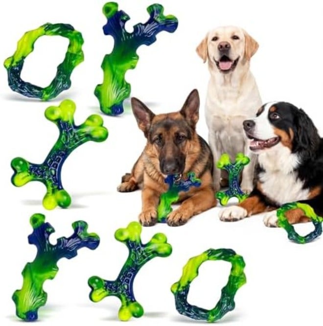 ألعاب الكلاب القوية من Frienhund للمضغ العنيف - عبوة 3 قطع، لعبة مضغ متينة للكلاب الكبيرة والمتوسطة الحجم - Image 3