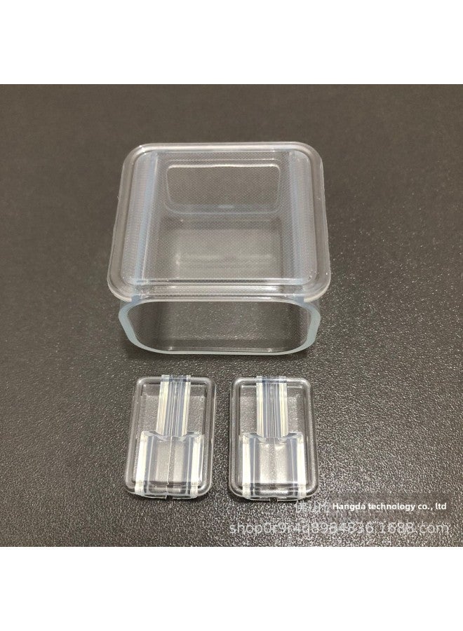 Apple 18W20W Universal Charging Head Protective Sleeve Bite Clip Three-piece Set Of Transparent Color Photo Frame Can Be Painted-Specifications:Apple 18w20w Three-piece Set - Image 1