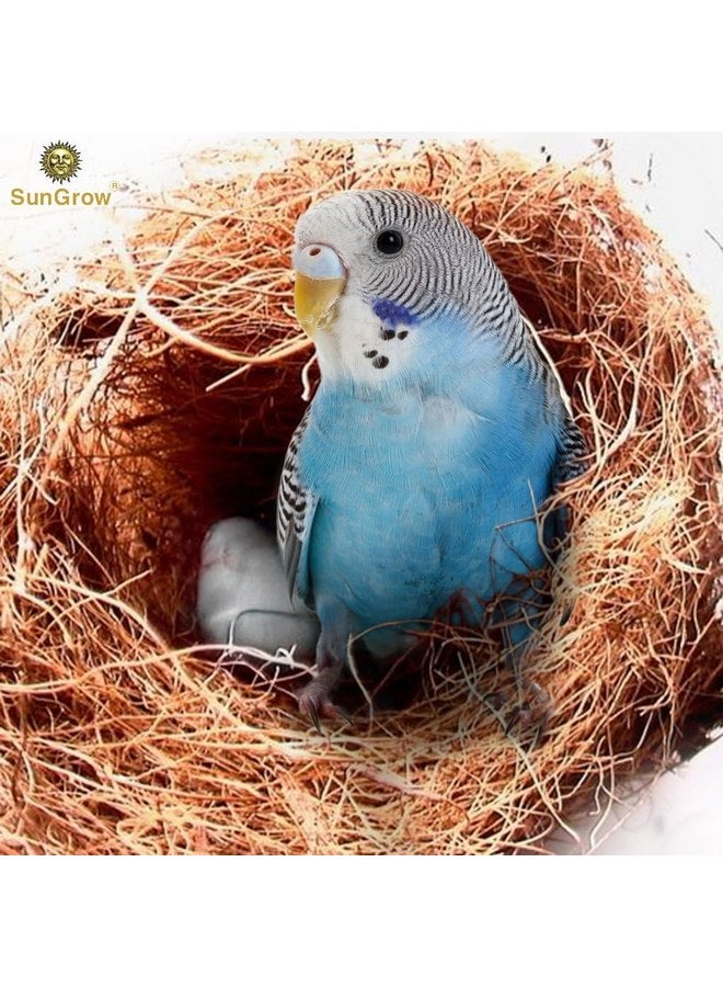 SunGrow Finch Coconut Fiber, Loose Bedding Substrate for Birds Nest Cages, Nesting Material for Budgie Hummingbird Canary Parakeet (3 oz) - Image 4