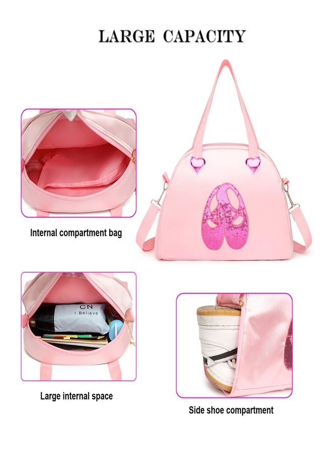 SEHXIM Cute Ballet Dance Bag Tutu Dress Dance Bag Gym Travel Duffle Bag for Girls Waterproof Small Duffle Bag Ballet Bags.(Purple) - Image 3