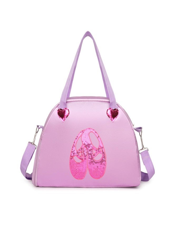 SEHXIM Cute Ballet Dance Bag Tutu Dress Dance Bag Gym Travel Duffle Bag for Girls Waterproof Small Duffle Bag Ballet Bags.(Purple) - Image 1