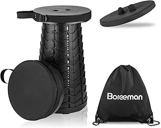 Boreeman Upgraded Folding Stool with Cushion Lightweight Yet More Sturdy with Load Capacity 400lbs Portable Collapsible - Image 1